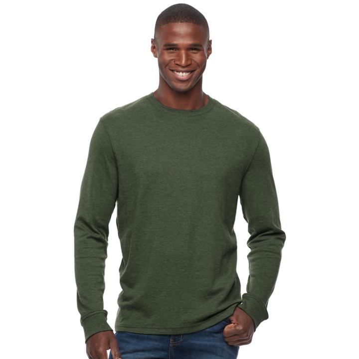 Men's Croft & Barrow&reg; Classic-fit Stretch Performance Crewneck Tee, Size: Large, Dark Green