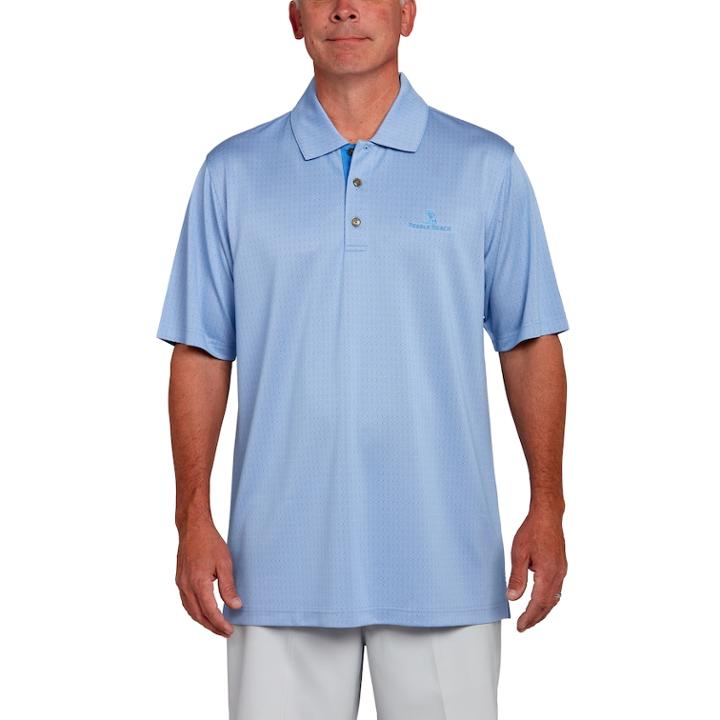 Men's Pebble Beach Classic-fit Broken Jacquard Performance Golf Polo, Size: Xxl, Ultramarine