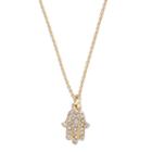 Hamsa Pendant Necklace, Women's, Gold