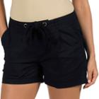 Women's Harve Bernard Poplin Shorts, Size: 14, Blue