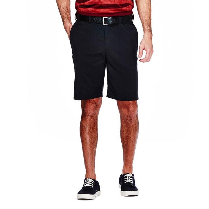 Men's Haggar&reg; Cool 18&reg; Solid Oxford Shorts, Size: 44, Black