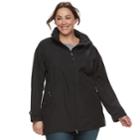 Plus Size Be Boundless Hooded Anorak Rain Jacket, Women's, Size: 1xl, Black