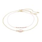 Lc Lauren Conrad Pink Stone Choker Necklace Set, Women's