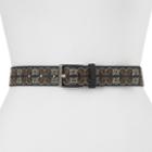 Women's Apt. 9&reg; Embroidered Scrollwork Belt, Size: Medium, Black