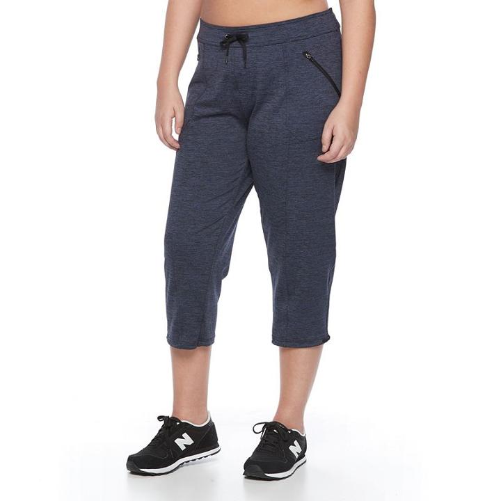 Plus Size Tek Gear&reg; Weekend Cinched Capris, Women's, Size: 3xl, Blue
