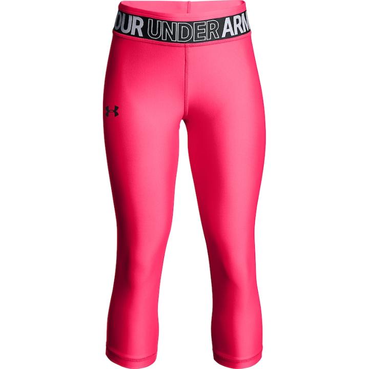Girls 7-16 Under Armour Heatgear Solid Capri Leggings, Size: Small, Penta Pink