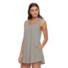 Women's Portocruz Striped Hooded Cover-up, Size: Medium, Blue Other