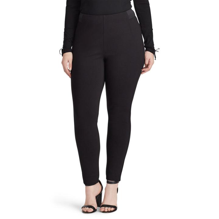Plus Size Chaps Stretch Ponte Skinny Pants, Women's, Size: 2xl, Black
