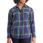 Plus Size Chaps Plaid Twill Shirt, Women's, Size: 1xl, Green