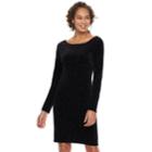 Women's Jennifer Lopez Velvet Glitter Sheath Dress, Size: Xs, Black