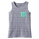 Girls 4-10 Jumping Beans&reg; Striped Lace Pocket Tank Top, Girl's, Size: 4, Blue