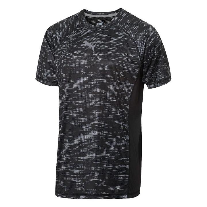 Men's Puma Colorblock Graphic Tee, Size: Small, Black