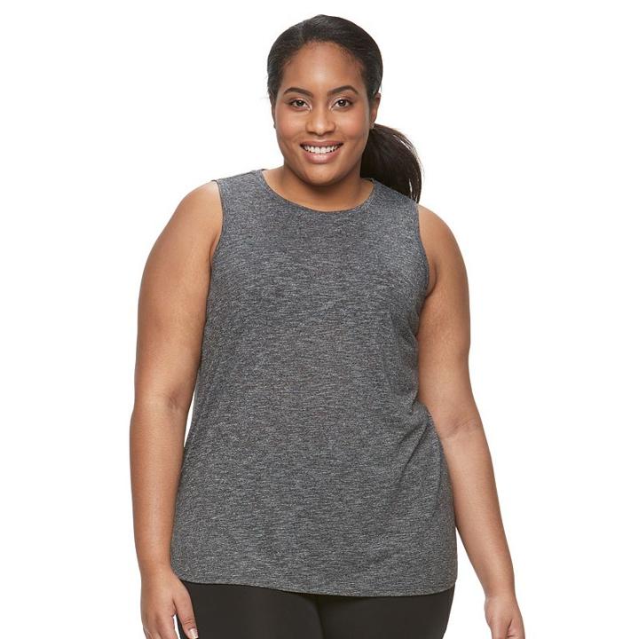 Plus Size Tek Gear&reg; Easy Fit High-low Tank, Women's, Size: 3xl, Black