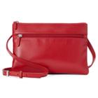 Ili Double Entry Leather Crossbody Bag, Women's, Red