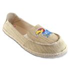 Women's Campus Cruzerz Kansas Jayhawks Sparkle Cabo Slip-on Shoes, Size: 10, Beig/green (beig/khaki)