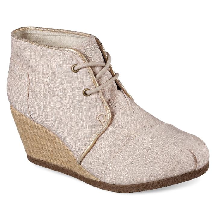 Skechers Bobs High Notes Fancy Fresh Women's Wedge Ankle Boots, Size: 11, White