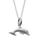 Logoart Sterling Silver Tri Delta Sorority Dolphin Pendant Necklace, Women's, Size: 18, Grey