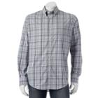 Men's Croft & Barrow&reg; Classic-fit Checked Stretch Button-down Shirt, Size: Xl, Med Grey