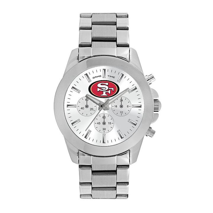 Game Time, Women's San Francisco 49ers Knockout Watch, Silver
