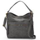 Sondra Faux Leather Hobo, Women's, Grey