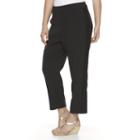Plus Size Dana Buchman Bi-stretch Crochet Ankle Pants, Women's, Size: 18 W, Black
