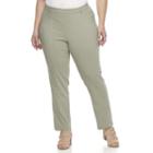 Plus Size Napa Valley Slimming Solution Straight-leg Dress Pants, Women's, Size: 24 W, Green Oth