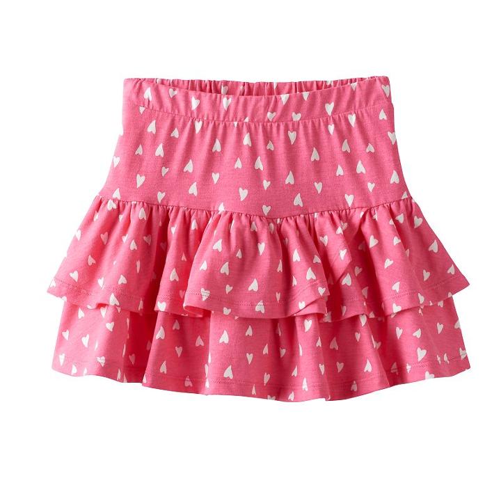 Girls 4-10 Jumping Beans&reg; Tiered Skort, Girl's, Size: 10, Med Pink