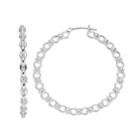 Dana Buchman Chain Link Hoop Earrings, Women's, Silver