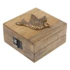 Stonebriar Collection Sparrow Wood Box Table Decor, Brown