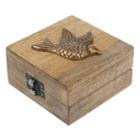 Stonebriar Collection Sparrow Wood Box Table Decor, Brown