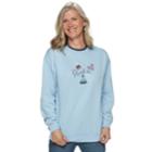 Women's Holiday Crewneck Graphic Sweatshirt, Size: Xl, Blue