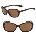 Nike, Women's Poise Rectangle Sunglasses, Dark Brown