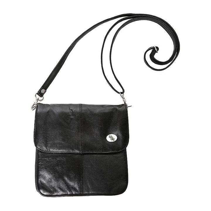 North Texas Mean Green Leather Clutch Purse, Women's, Black