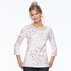 Women's Croft & Barrow&reg; Crochet Top, Size: Large, White