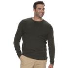 Big & Tall Croft & Barrow&reg; True Comfort Stretch Crewneck Sweater, Men's, Size: 3xb, Dark Green