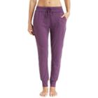 Women's Cuddl Duds Pajamas: Essential Jogger Pants, Size: Medium, Med Purple