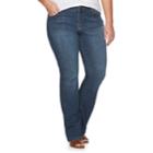Juniors' Plus Size So&reg; Embroidered Bootcut Denim Jeans, Teens, Size: 20w T/l, Dark Blue