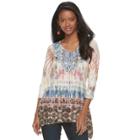 Women's Apt. 9&reg; Studded Shark-bite Hem Top, Size: Xl, Beige Oth