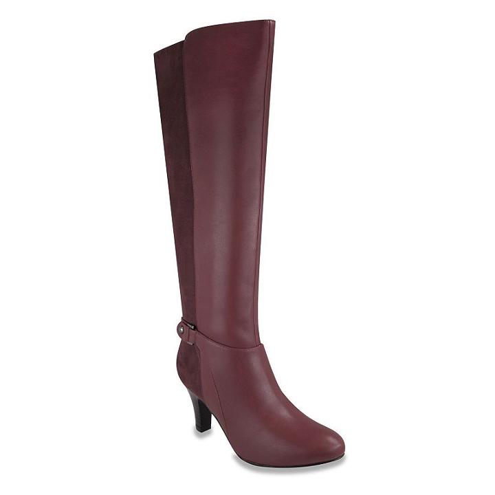 London Fog Event Women's Knee-high Boots, Size: Medium (8.5), Red