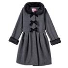 Girls 7-10 Sophie Rose Faux-fur Bow Coat, Girl's, Size: 7, Med Grey
