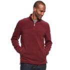 Men's Croft & Barrow&reg; Arctic Fleece Quarter-zip Pullover, Size: Large, Red