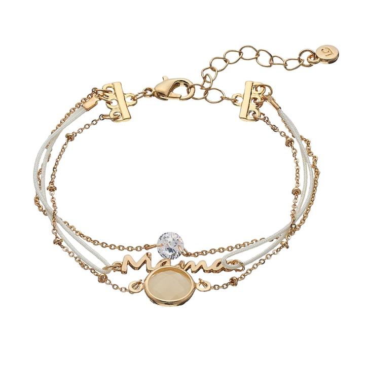 Lc Lauren Conrad Cubic Zirconia Multistrand Mama Bracelet, Women's, White
