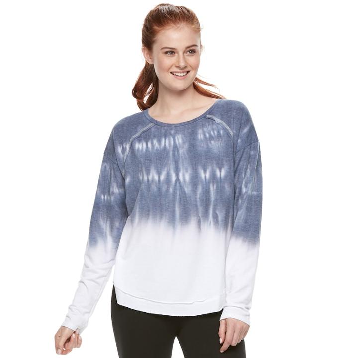 Junior's So&reg; Drapey Front Shirttail Pullover, Teens, Size: Medium, Blue (navy)