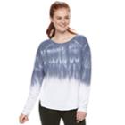 Junior's So&reg; Drapey Front Shirttail Pullover, Teens, Size: Medium, Blue (navy)
