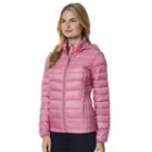 Women's Heat Keep Down Hooded Puffer Jacket, Size: Large, Brt Purple