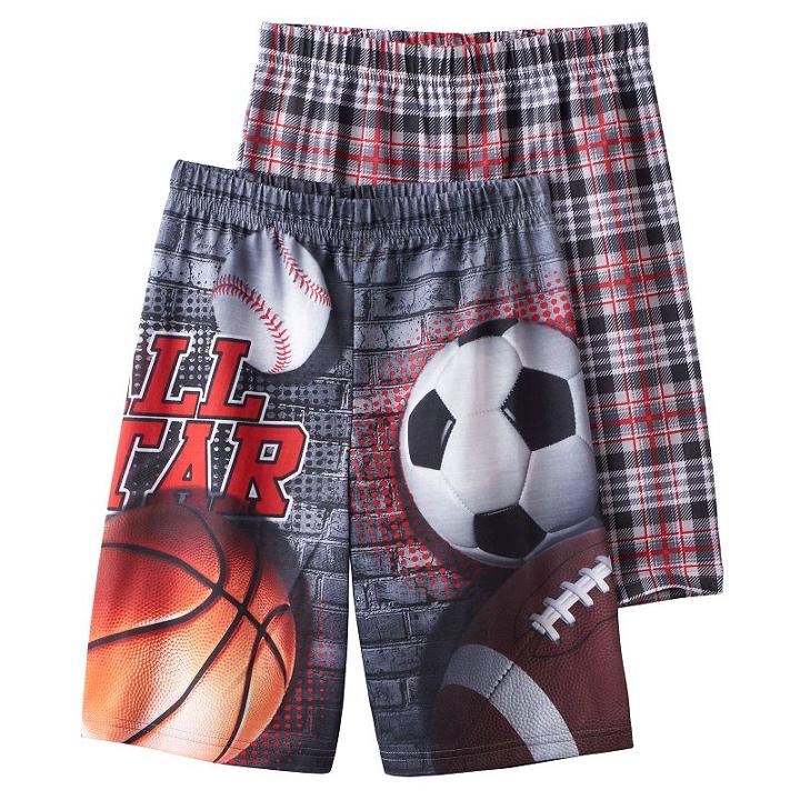 Boys Jelli Fish 2-pack Sleep Shorts, Boy's, Size: Large, Black