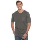 Big & Tall Croft & Barrow&reg; Classic-fit Easy-care V-neck Pocket Tee, Men's, Size: 3xb, Dark Grey