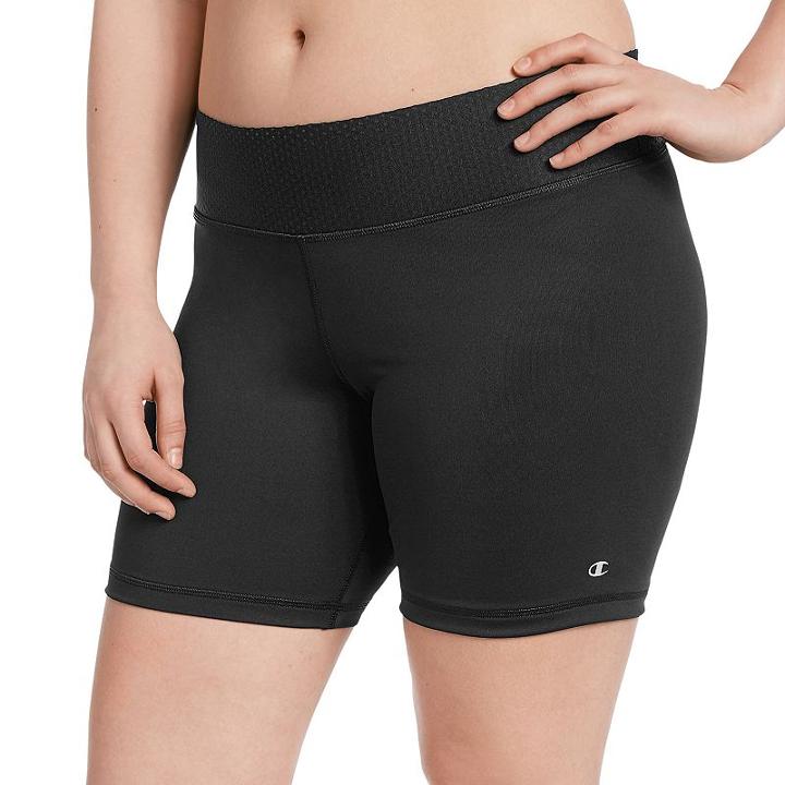 Plus Size Women's Champion Absolute Compression Running Shorts, Size: 4xl, Black