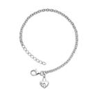 Little Diva Diamonds Sterling Silver Diamond Accent Heart Lock Bracelet - Kids, Girl's, Size: 5.50, White