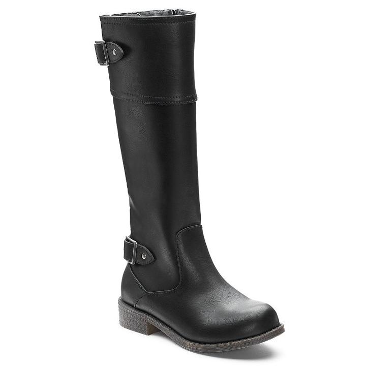 So&reg; Carla Girls' Tall Boots, Size: 13, Black